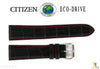 Citizen Eco-Drive 59-S52135 / CA0080-03E 21mm Black Leather Watch Band Strap S069149