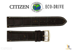 Citizen 59-S52921 Original Replacement 22mm Brown Leather Watch Band Strap