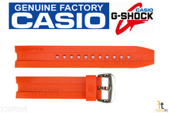 Casio 10449650 Genuine Factory Replacement Orange Resin Rubber Watch Band fits EMA-100B-1A4V