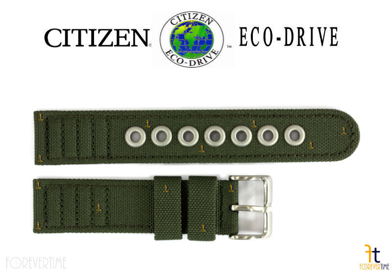 Citizen eco drive hot sale green canvas strap