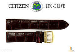 Citizen 59-S50033 Original Replacement 20mm Brown Leather Watch Band Strap