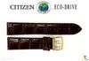Citizen 59-S50033 Original Replacement 20mm Brown Leather Watch Band Strap - Forevertime77