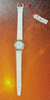 Pierre Lannier Ladies Watch Gold Plated White Leather Band White Dial 1990's Vintage New