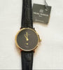 Michel Herbelin Ladies Watch BLACK Leather Vintage New