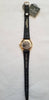 Michel Herbelin Ladies Watch Gold Plated Black Leather New Vintage