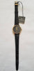 Michel Herbelin Ladies Watch Gold Plated Black Leather New Vintage