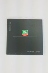 Tag Heuer Guarantee booklet (without card)