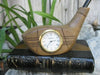 Golf Club desk clock - with pen holder (color black/brown) - Forevertime77