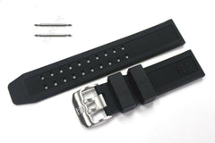 Luminox 23mm FP.L.ES Black Silicone Rubber Watch Band Strap NAVY SEAL 3050/3080